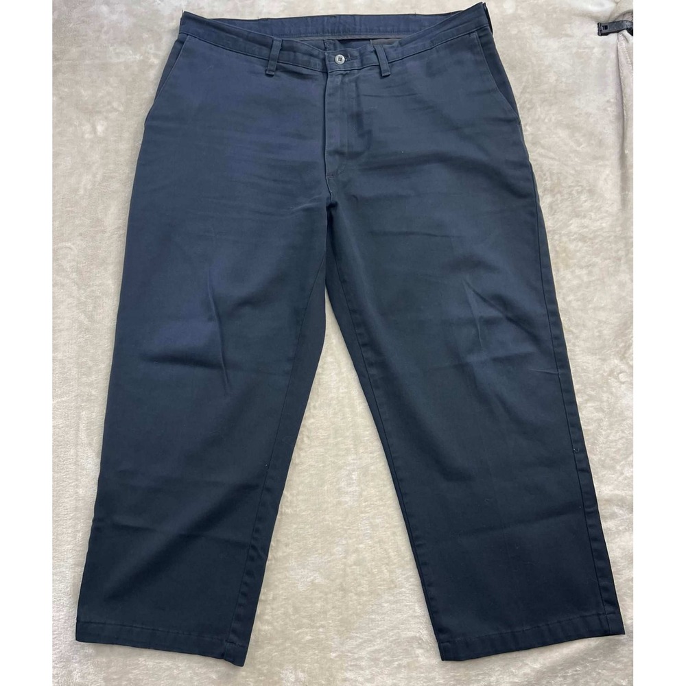 GUC Lee Dungarees Mens Navy Blue Chino Pants 100% Cotton Twill 38x26 Workwear